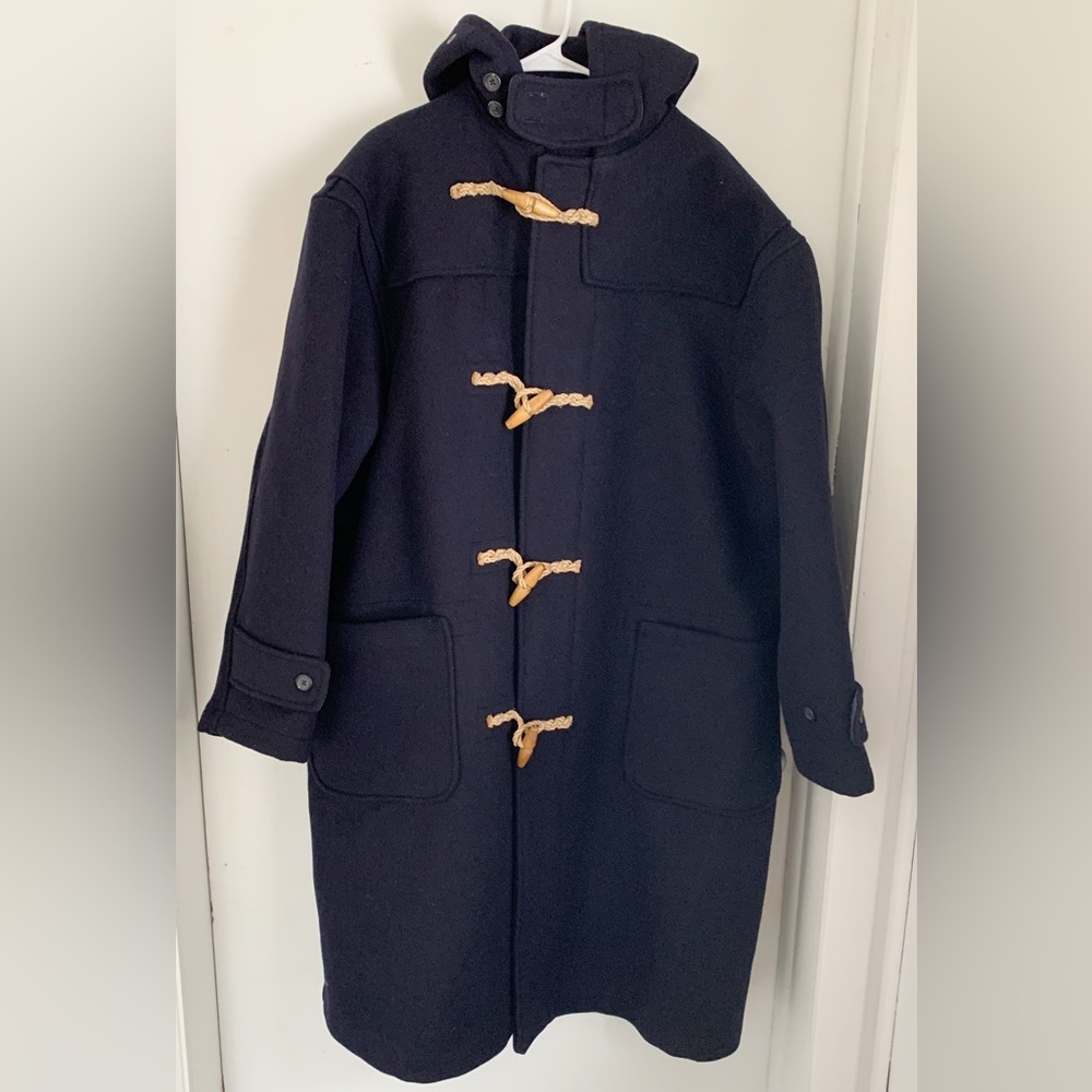Vintage Polo by Ralph Lauren Navy Hooded Toggle Winter Jacket